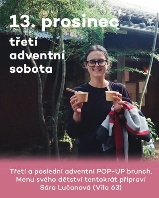 🍽️ Sára dala dohromady několik jídel, která ji provází od mala. ✨ V sobotu 13. prosince vám je připraví s týmem Staré...